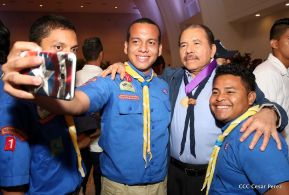 Daniel y Rosario presiden conmemoración del 100 aniversario del Movimiento Scout en Nicaragua