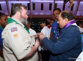 Daniel y Rosario presiden conmemoración del 100 aniversario del Movimiento Scout en Nicaragua