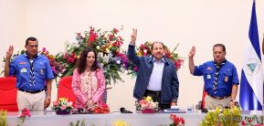 Daniel y Rosario presiden conmemoración del 100 aniversario del Movimiento Scout en Nicaragua