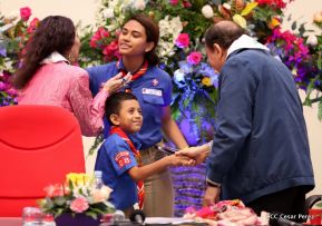 Daniel y Rosario presiden conmemoración del 100 aniversario del Movimiento Scout en Nicaragua