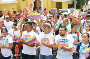 Juventud Sandinista expresa solidaridad con Revolución Bolivariana 