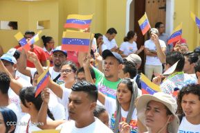 Juventud Sandinista expresa solidaridad con Revolución Bolivariana 
