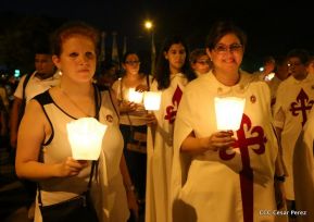 Catedral de Managua se ilumina para conmemorar centenario de la aparición de Virgen de Fátima