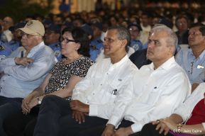 Daniel y Rosario presiden acto del 122 Aniversario del Natalicio del General Sandino