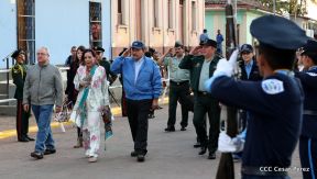 Daniel y Rosario presiden acto del 122 Aniversario del Natalicio del General Sandino