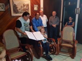 Presidente Daniel celebra el 84 aniversario natal de Blanca Segovia Sandino Aráuz
