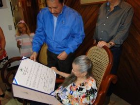 Presidente Daniel celebra el 84 aniversario natal de Blanca Segovia Sandino Aráuz