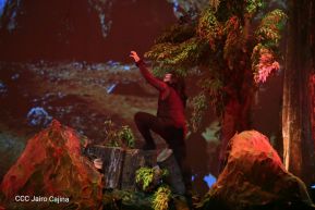 Presentación de la ópera "El Lobo y el Santo" en el Teatro Rubén Darío