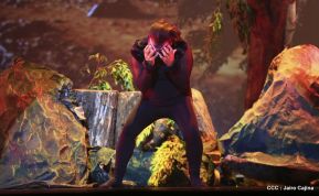 Presentación de la ópera "El Lobo y el Santo" en el Teatro Rubén Darío