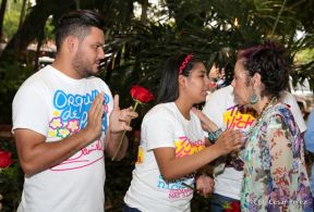Daniel y Rosario en acto central del natalicio del Comandante Carlos Fonseca Amador