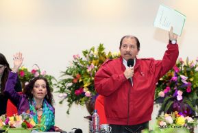 Comandante Daniel y Compañera Rosario encabezan Congreso Sandinista Nacional