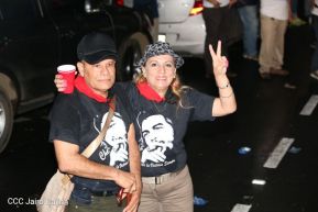 Daniel y Rosario junto al pueblo celebran 38 años del Repliegue a Masaya