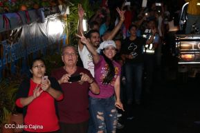 Daniel y Rosario junto al pueblo celebran 38 años del Repliegue a Masaya