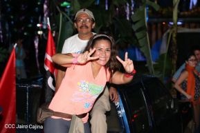 Daniel y Rosario junto al pueblo celebran 38 años del Repliegue a Masaya