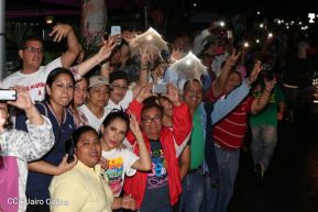 Daniel y Rosario junto al pueblo celebran 38 años del Repliegue a Masaya