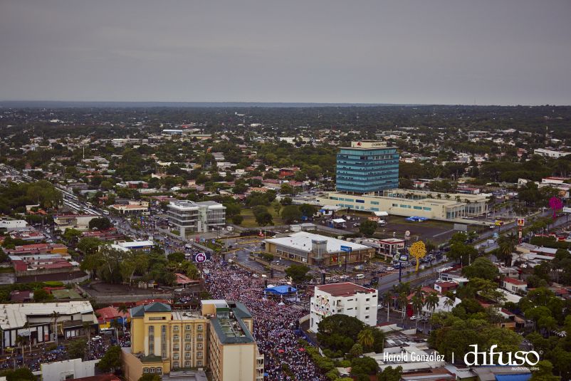 Imágenes aéreas del Repliegue a Masaya