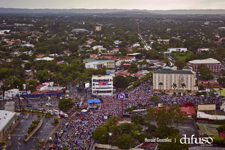Imágenes aéreas del Repliegue a Masaya