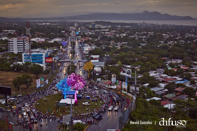 Imágenes aéreas del Repliegue a Masaya