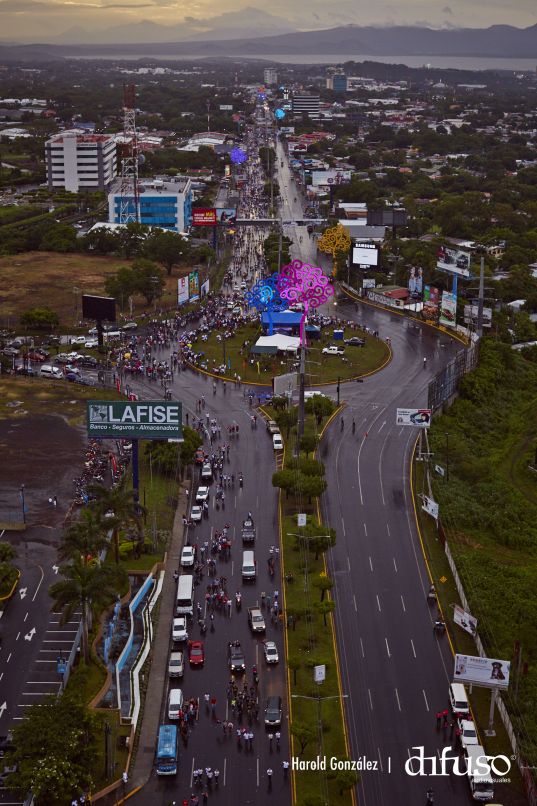 Imágenes aéreas del Repliegue a Masaya