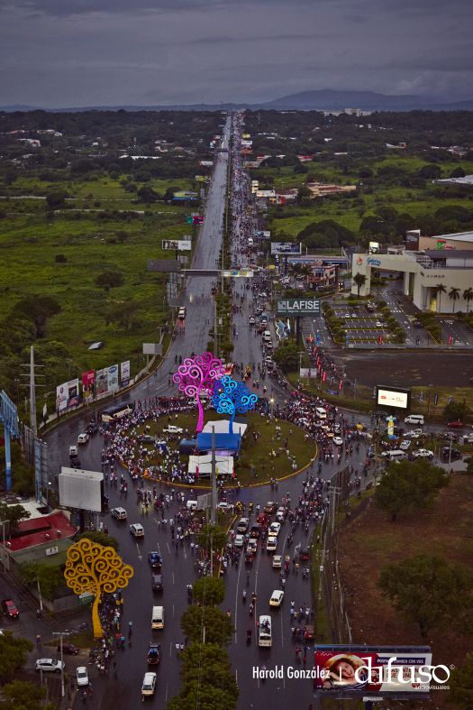 Imágenes aéreas del Repliegue a Masaya