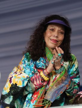 Daniel y Rosario junto al pueblo celebran 38 años del Repliegue a Masaya