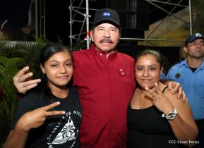 Daniel y Rosario junto al pueblo celebran 38 años del Repliegue a Masaya