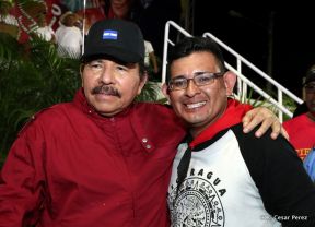Daniel y Rosario junto al pueblo celebran 38 años del Repliegue a Masaya