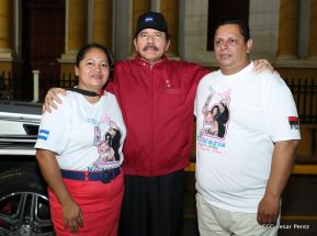 Daniel y Rosario junto al pueblo celebran 38 años del Repliegue a Masaya