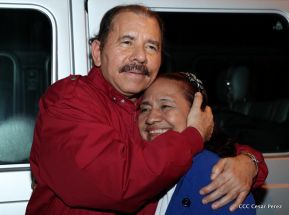 Daniel y Rosario junto al pueblo celebran 38 años del Repliegue a Masaya