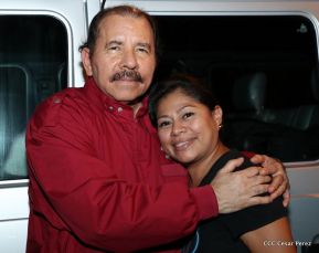 Daniel y Rosario junto al pueblo celebran 38 años del Repliegue a Masaya