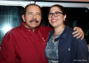 Daniel y Rosario junto al pueblo celebran 38 años del Repliegue a Masaya