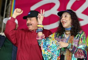 Daniel y Rosario junto al pueblo celebran 38 años del Repliegue a Masaya