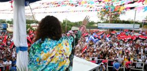 Daniel y Rosario junto al pueblo celebran 38 años del Repliegue a Masaya