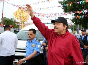 Daniel y Rosario junto al pueblo celebran 38 años del Repliegue a Masaya