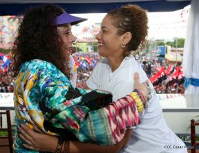Daniel y Rosario junto al pueblo celebran 38 años del Repliegue a Masaya