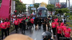 Daniel y Rosario junto al pueblo celebran 38 años del Repliegue a Masaya