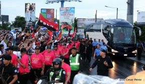 Daniel y Rosario junto al pueblo celebran 38 años del Repliegue a Masaya