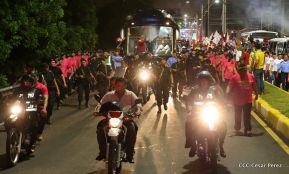 Daniel y Rosario junto al pueblo celebran 38 años del Repliegue a Masaya