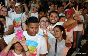 Daniel y Rosario junto al pueblo celebran 38 años del Repliegue a Masaya
