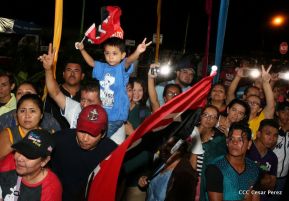 Daniel y Rosario junto al pueblo celebran 38 años del Repliegue a Masaya