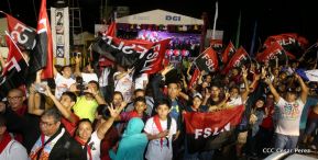 Daniel y Rosario junto al pueblo celebran 38 años del Repliegue a Masaya