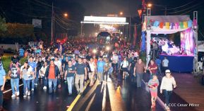 Daniel y Rosario junto al pueblo celebran 38 años del Repliegue a Masaya