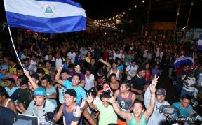 Daniel y Rosario junto al pueblo celebran 38 años del Repliegue a Masaya