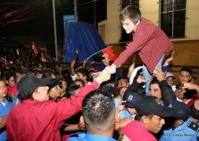 Daniel y Rosario junto al pueblo celebran 38 años del Repliegue a Masaya