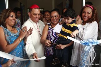 Cardenal Miguel inaugura Centro de Salud en La Libertad, Chontales
