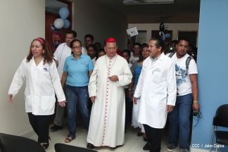 Cardenal Miguel inaugura Centro de Salud en La Libertad, Chontales