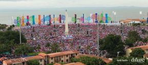 Rosario y Daniel celebran junto al pueblo 38 años de Revolución