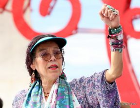 Rosario y Daniel celebran junto al pueblo 38 años de Revolución