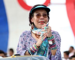 Rosario y Daniel celebran junto al pueblo 38 años de Revolución