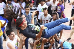 Rosario y Daniel celebran junto al pueblo 38 años de Revolución